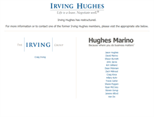 Tablet Screenshot of irvinghughes.com